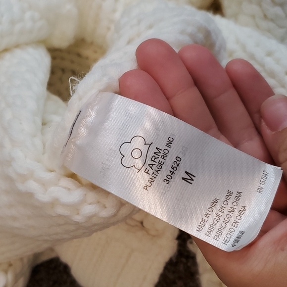 NWOT Farm Rio White Midi Sweater Dress sz M - Picture 12 of 12